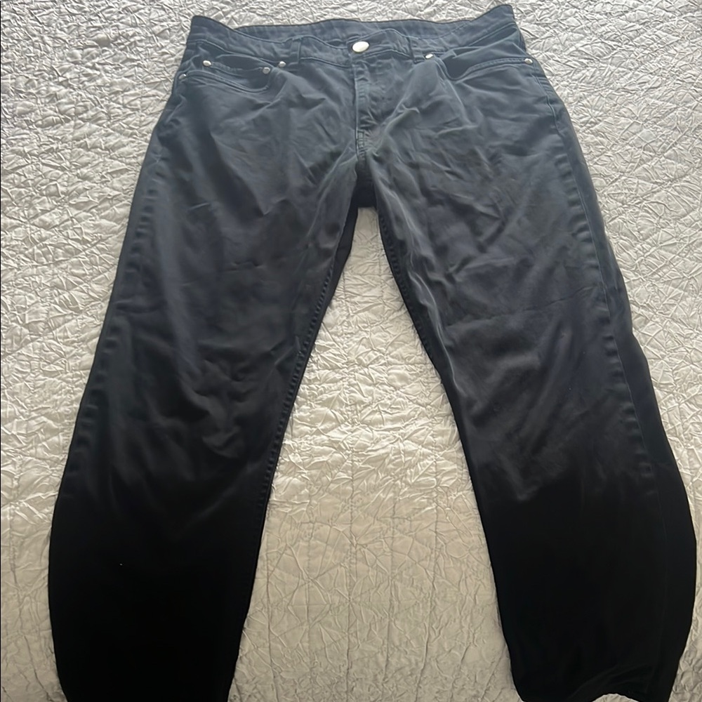 Black Chinos Relaxed Fit Full Length